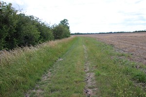 Public Bridleway; het is hier zwaar fietsen op deze ondergrond